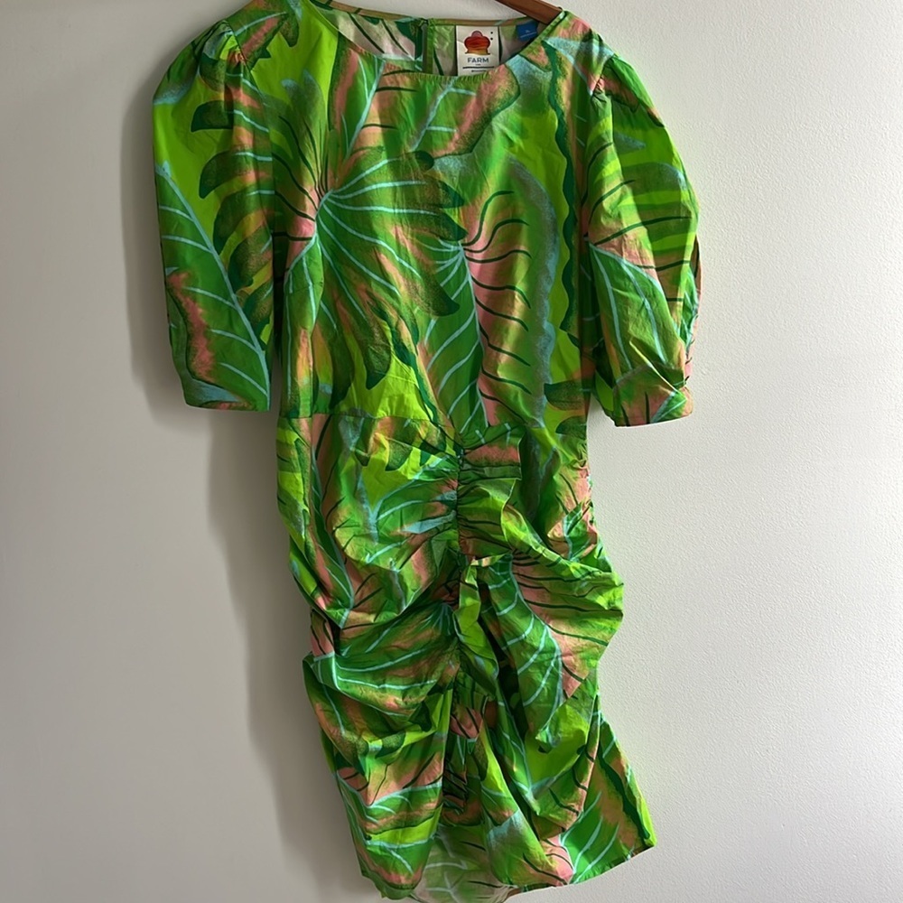 Farm Rio Puff Sleeve Mini Dress Size XL NWT - Picture 4 of 13